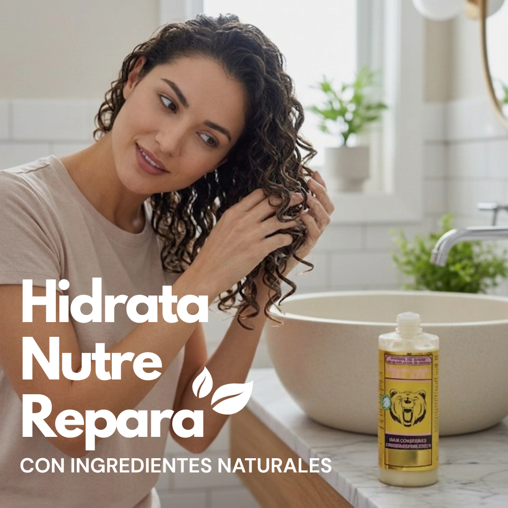 Acondicionador capilar COMPUESTO VEGETAL DEL OSO® Olivo, coco, linaza y almendras BOT. 250ml
