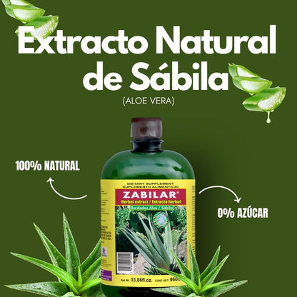 Extracto herbal ZABILAR® Sábila GFÓN. DE 960ml