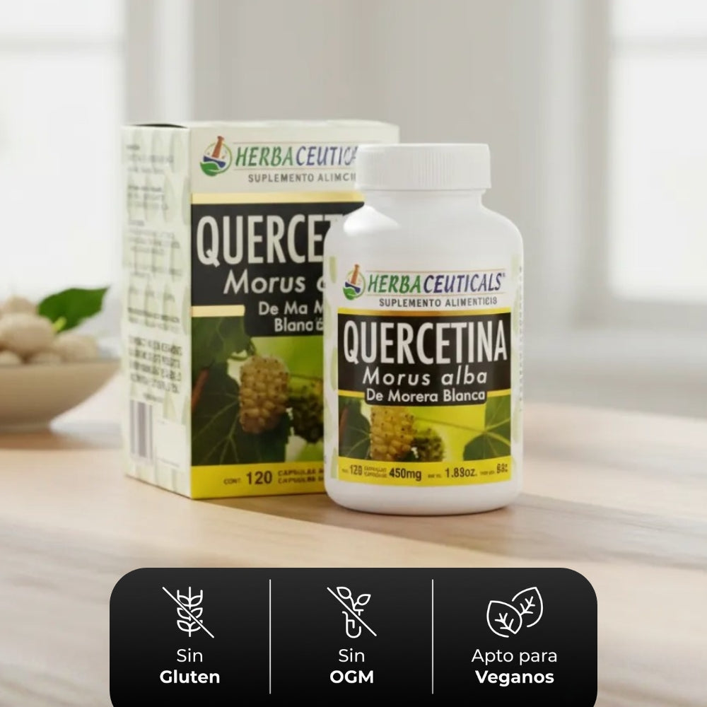 Cápsulas duras HERBACEUTICALS® Morera blanca CJA. GDE./FCO. DE 120