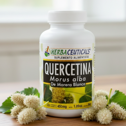 Cápsulas duras HERBACEUTICALS® Morera blanca CJA. GDE./FCO. DE 120