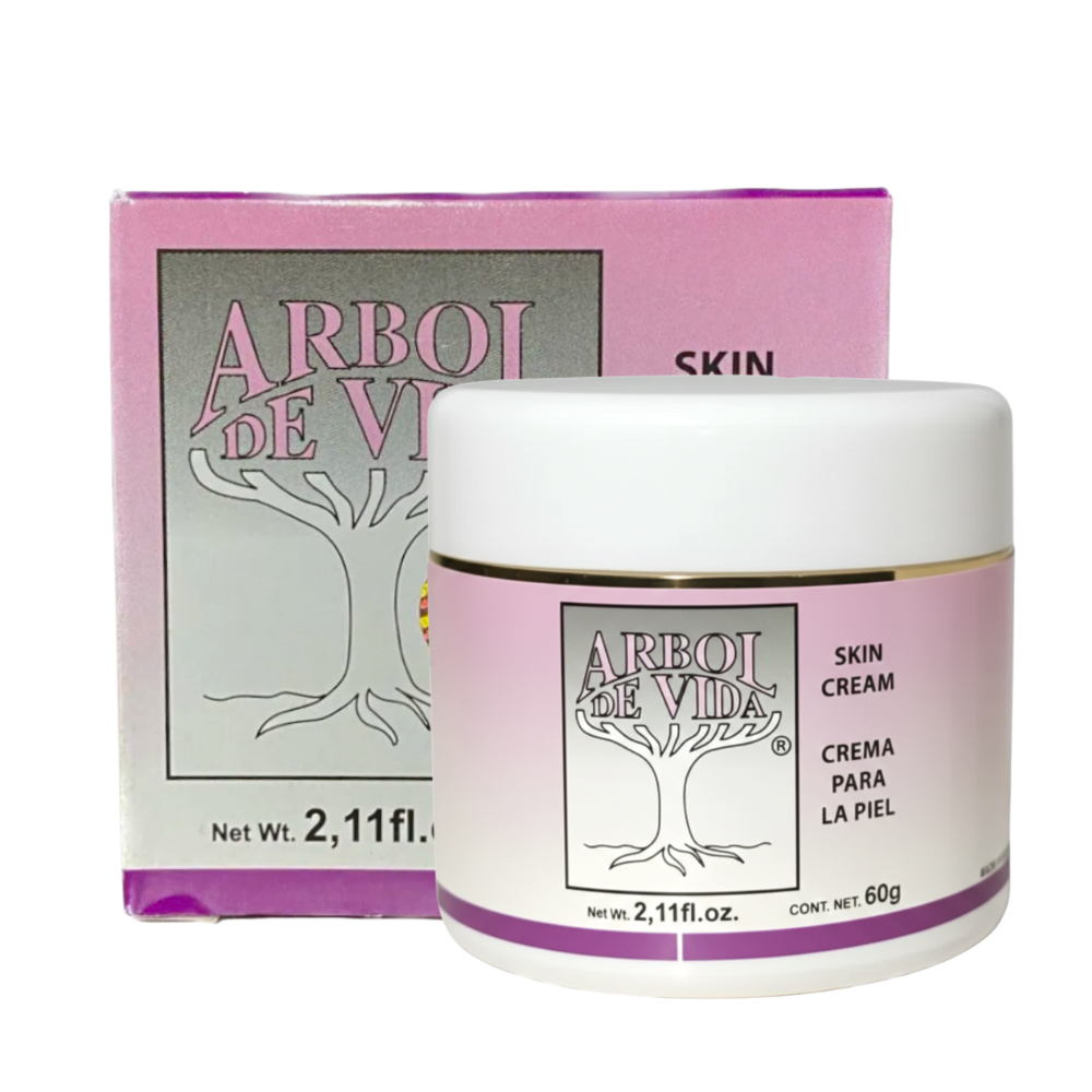 Crema facial ÁRBOL DE VIDA® Concha nácar, jurema, gérmen de trigo, + 1 CJA/TARRO 060g