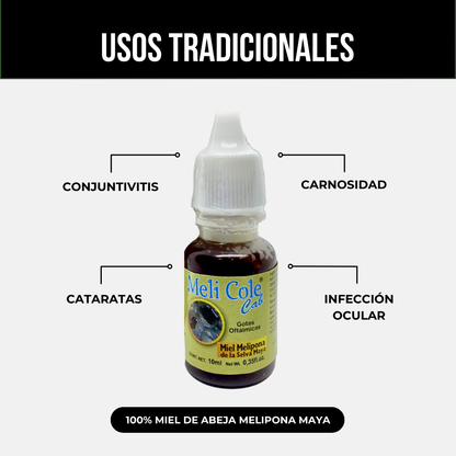 Gotas oftálmicas MELI COLE CAB® Melipona, miel CJA/BOT. 010ml