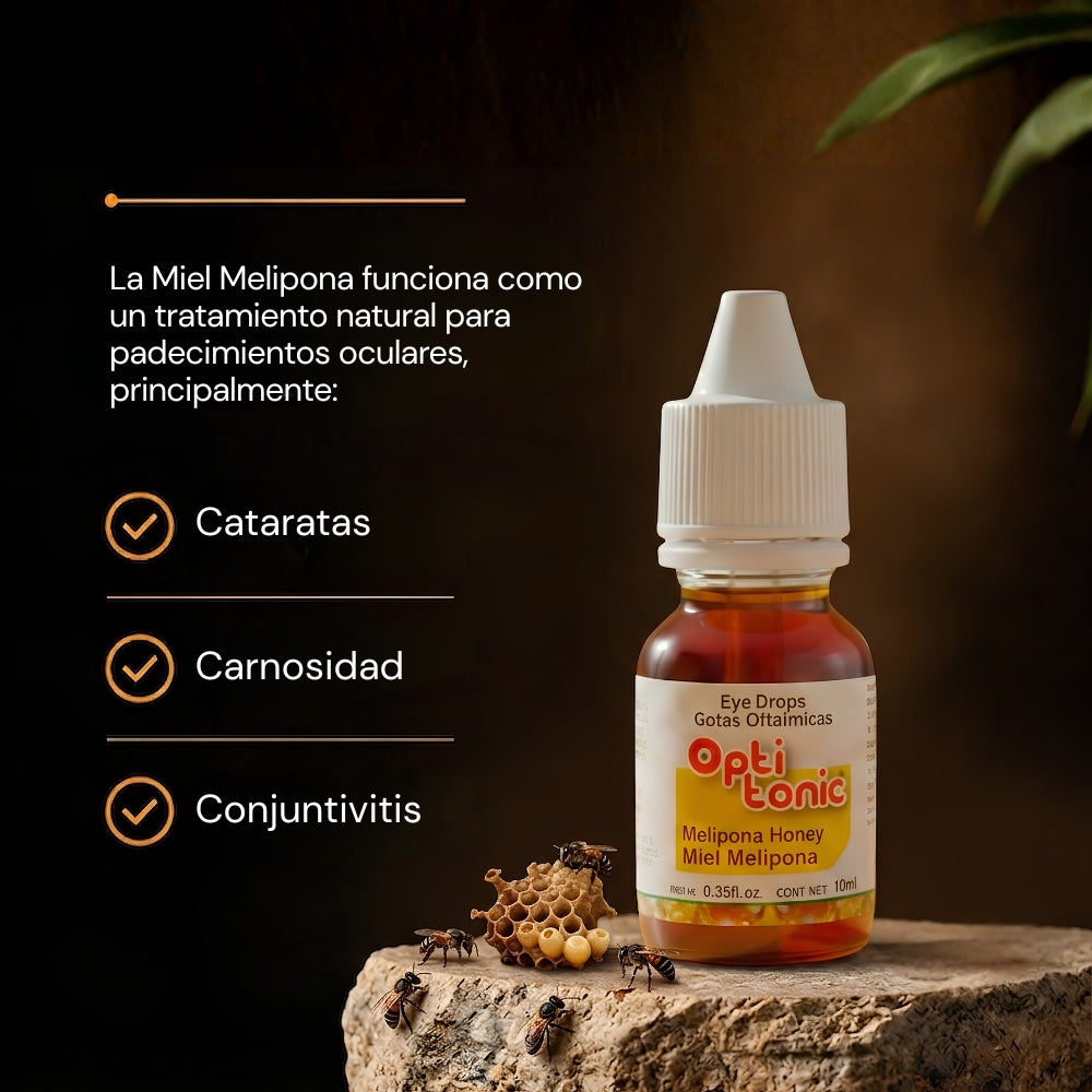 Gotas oftálmicas OPTITONIC® Melipona, miel CJA/BOT. 010ml