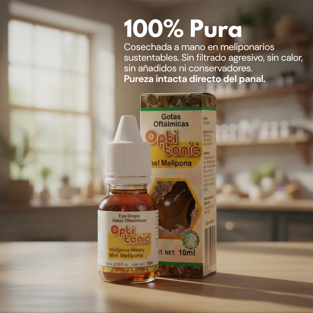 Gotas oftálmicas OPTITONIC® Melipona, miel CJA/BOT. 010ml