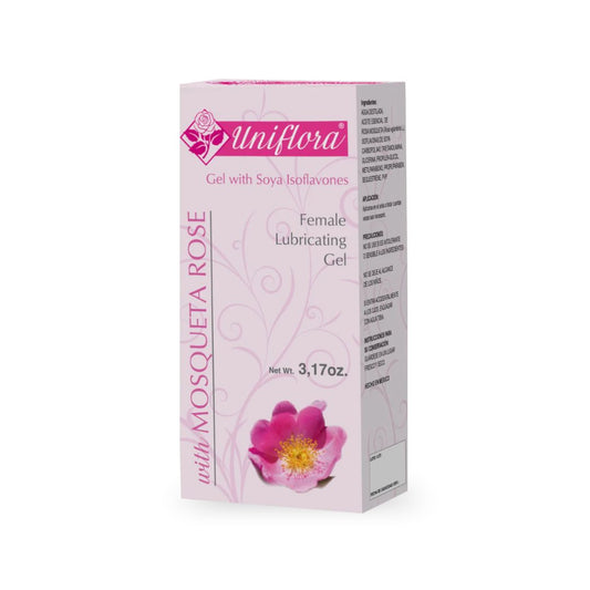 Gel lubricante femenino UNIFLORA® Rosa mosqueta e isoflavonas de soya CJA/TUBO 090g