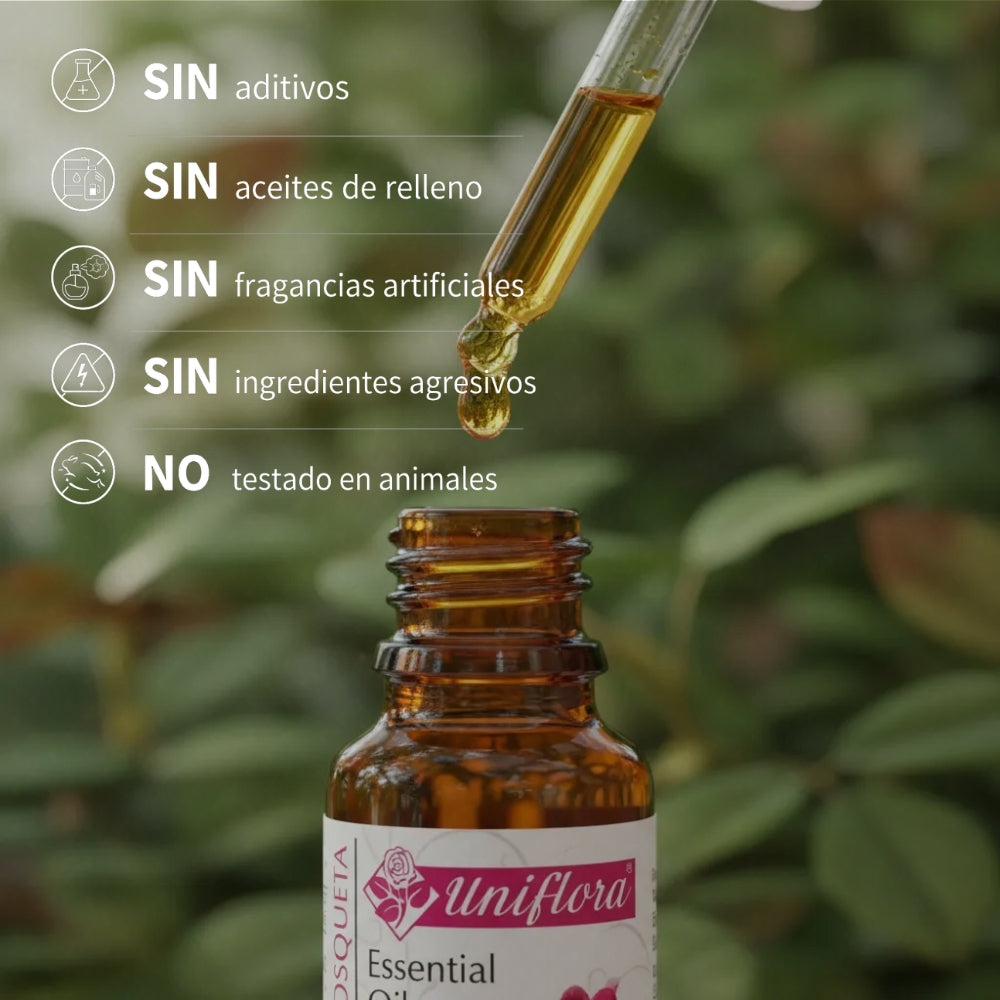 Aceite esencial UNIFLORA® Rosa Mosqueta CJA/BOT. 010ml