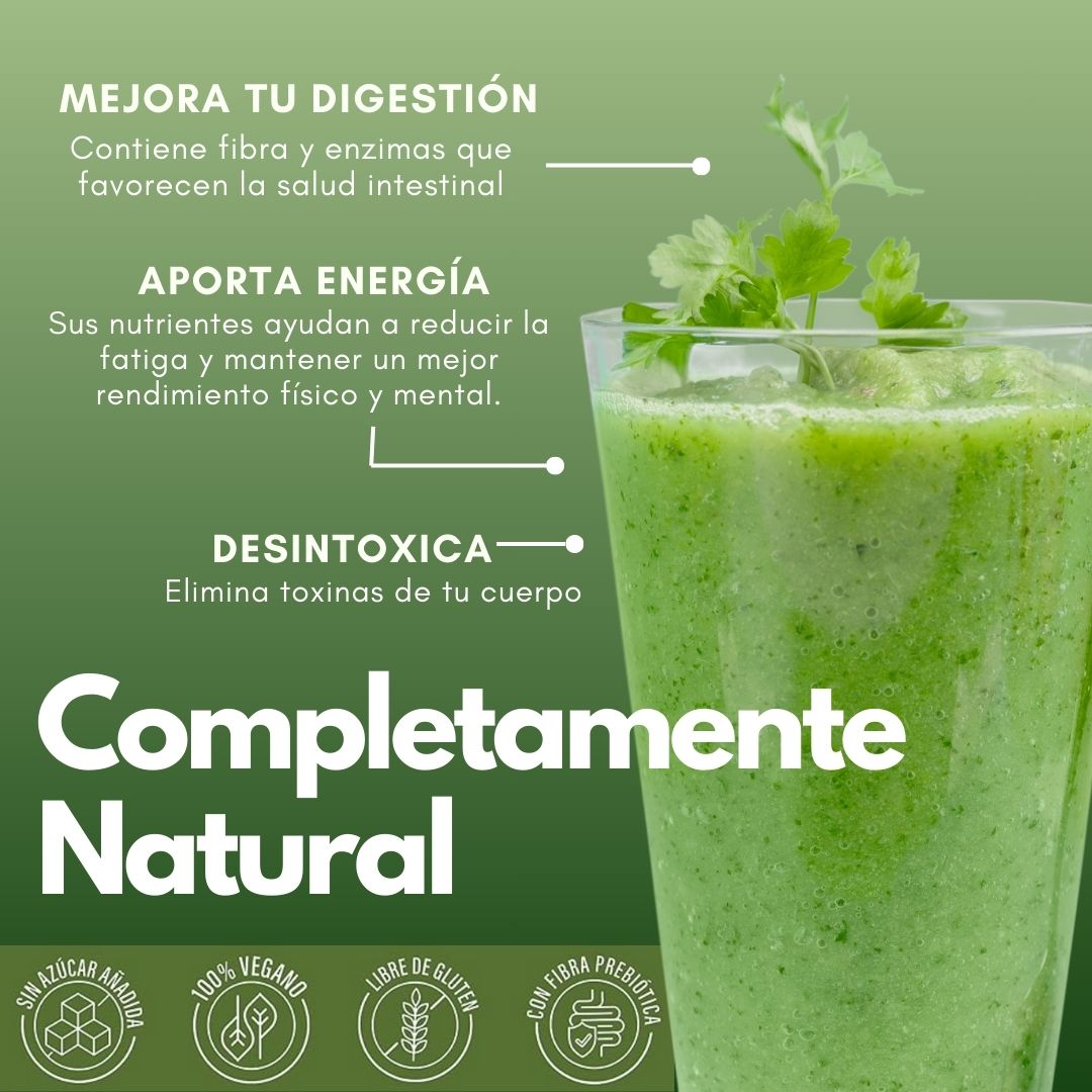 Polvo para preparar FIBRAVIT jugo verde® Nopal, apio, naranja, + 11 FCO. B. DE 900g